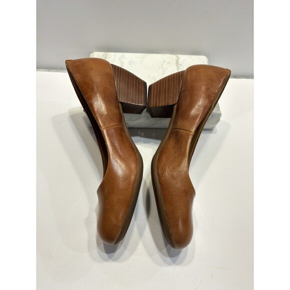 Comfortiva Womens AMORA Tan Leather Pumps Shoes Size 8W Slip Resistant Cushion - Picture 6 of 16
